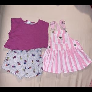 Oshkosh/splendid Bundle of 2 overall and romper